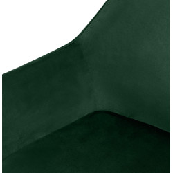 Insieme di 2 sedie da pranzo Luena in velluto verde