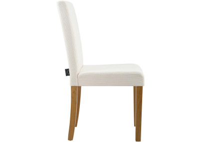 Ensemble de 2 chaises de salle à manger Ina Cord crème clair antique