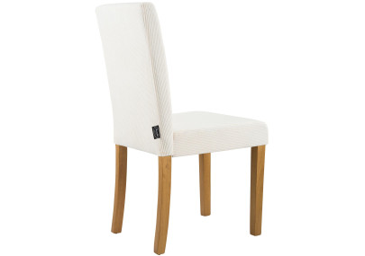 Conjunto de 2 sillas de comedor Ina Cord crema claro antiguo