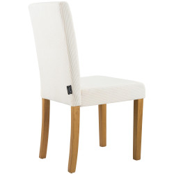 Coppia di sedie da pranzo Ina Cord color crema antico chiaro