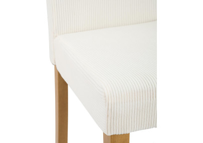 Conjunto de 2 sillas de comedor Ina Cord crema claro antiguo