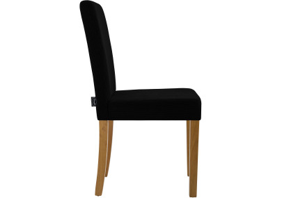 Ensemble de 2 chaises de salle à manger Ina Cord noir clair antique