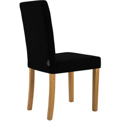 Ensemble de 2 chaises de salle à manger Ina Cord noir clair antique