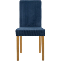 Coppia di sedie da pranzo Ina Cord blu chiaro anticato