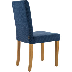 Coppia di sedie da pranzo Ina Cord blu chiaro anticato