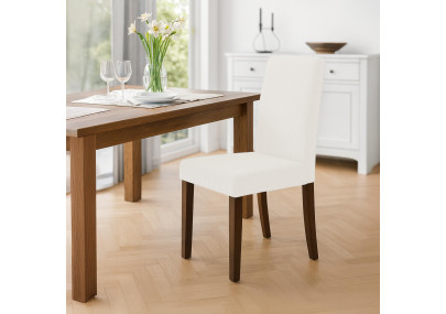 Conjunto de 2 sillas de comedor Ina Cord crema antiguo oscuro