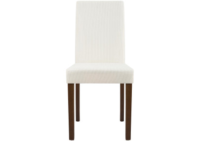 Ensemble de 2 chaises de salle à manger Ina Cord crème foncé antique