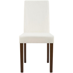 Ensemble de 2 chaises de salle à manger Ina Cord crème foncé antique