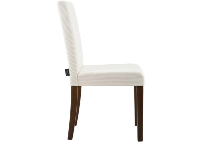 Ensemble de 2 chaises de salle à manger Ina Cord crème foncé antique