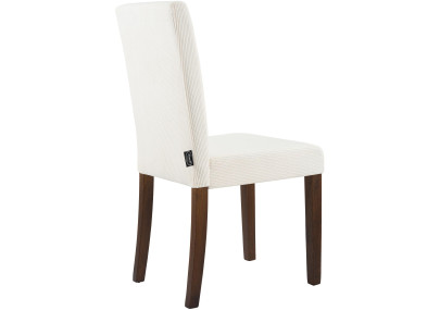 Ensemble de 2 chaises de salle à manger Ina Cord crème foncé antique