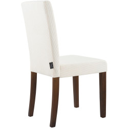 Ensemble de 2 chaises de salle à manger Ina Cord crème foncé antique