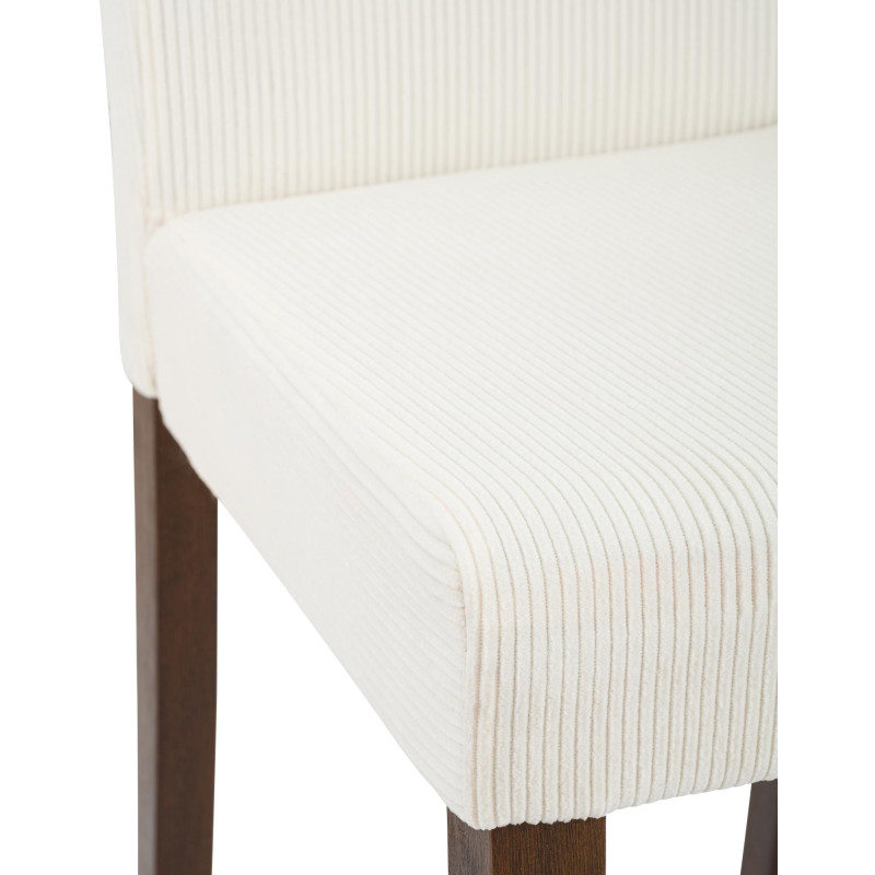 Ensemble de 2 chaises de salle à manger Ina Cord crème foncé antique