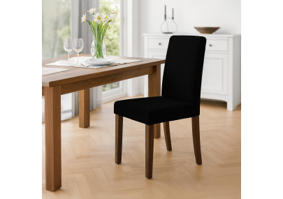 Ensemble de 2 chaises de salle à manger Ina Cord noir antique