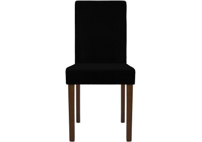 Ensemble de 2 chaises de salle à manger Ina Cord noir antique