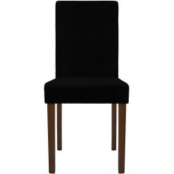 Ensemble de 2 chaises de salle à manger Ina Cord noir antique