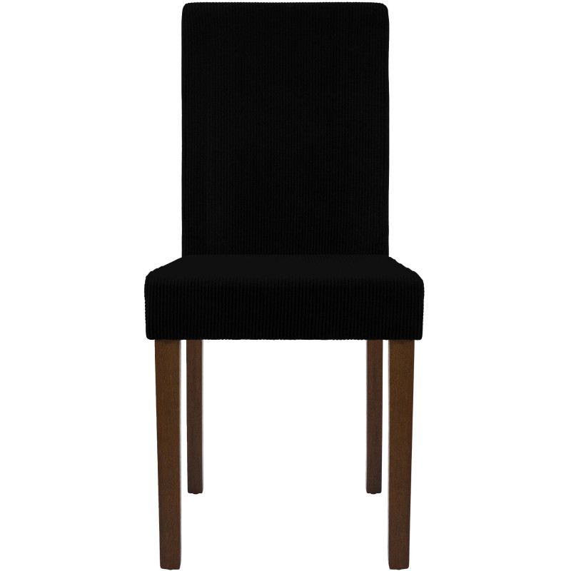 Conjunto de 2 sillas de comedor Ina Cord negro antiguo