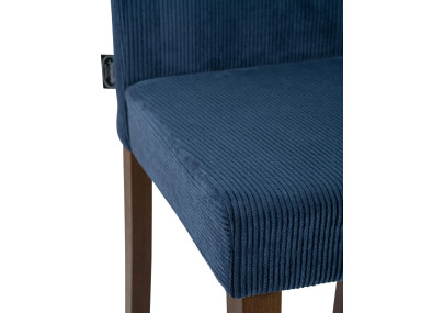 Ensemble de 2 chaises de salle à manger Ina Cord bleu foncé antique
