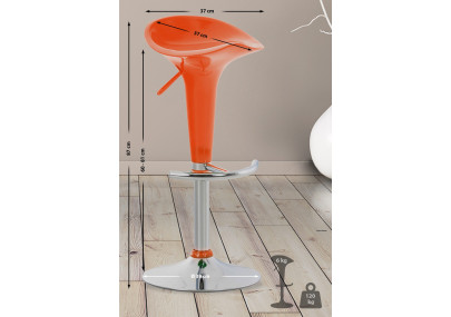 Sgabello Saddle arancione