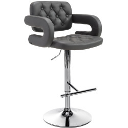 Taburete Dublin Gris,Cromado