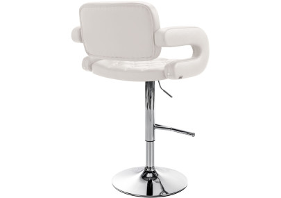 Taburete Dublin Blanco,Cromado