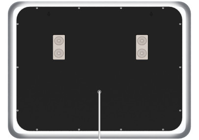 Miroir de salle de bain Jericho 60x80 avec Bluetooth et verre transparent