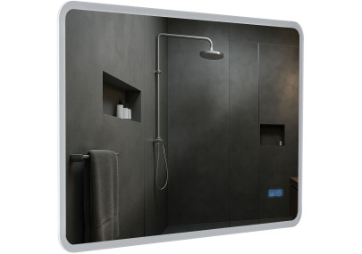 Miroir de salle de bain Jericho 70x100 avec Bluetooth et verre transparent