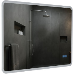 Miroir de salle de bain Jericho 70x100 avec Bluetooth et verre transparent