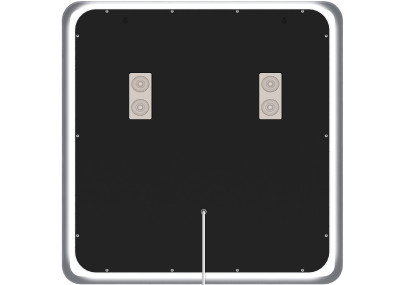 Specchio da bagno Jericho 80x80 con Bluetooth e vetro trasparente