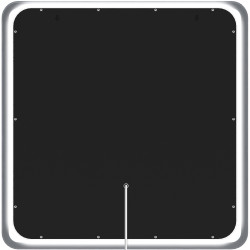 Miroir de salle de bain Jericho 80x80 sans Bluetooth, verre transparent