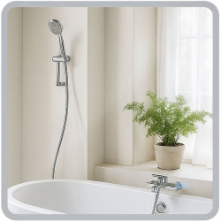 Miroir de salle de bain Jericho 80x80 sans Bluetooth, verre transparent