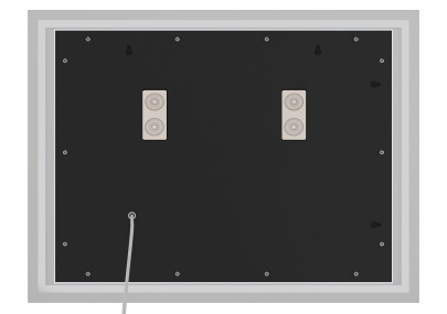 Miroir de salle de bain Jaffrey 60x80 avec Bluetooth et verre transparent