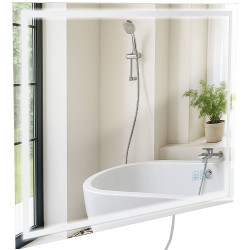 Specchio da bagno Jaffrey 60x80 con Bluetooth e vetro trasparente