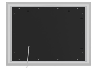 Miroir de salle de bain Jaffrey 60x80 sans Bluetooth, verre transparent