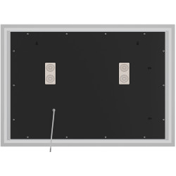 Miroir de salle de bain Jaffrey 70x100 avec Bluetooth et verre transparent