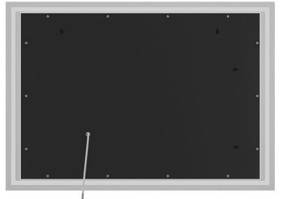 Miroir de salle de bain Jaffrey 70x100 sans Bluetooth, verre transparent