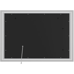 Miroir de salle de bain Jaffrey 70x100 sans Bluetooth, verre transparent