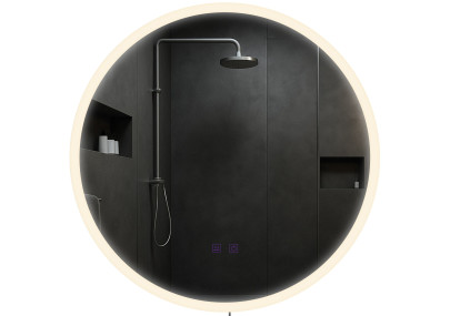 Miroir de salle de bain Laconia 60 avec Bluetooth, verre transparent