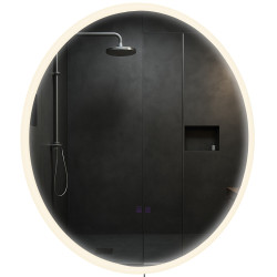 Espejo de baño Laconia 70 con Bluetooth, vidrio transparente