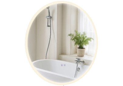 Miroir de salle de bain Laconia 70 sans Bluetooth, verre transparent