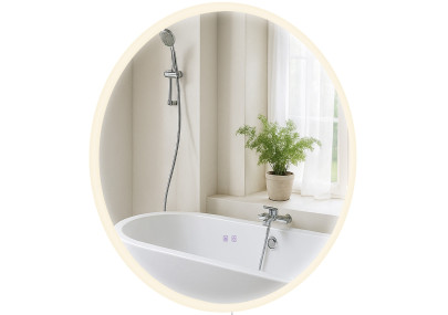 Miroir de salle de bain Laconia 80 sans Bluetooth, en verre transparent