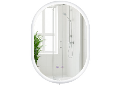 Miroir de salle de bain Karishma 70x50 sans Bluetooth en verre transparent