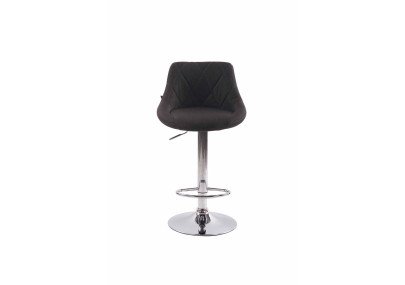 Ensemble de 2 tabourets de bar en tissu Lazio C gris foncé