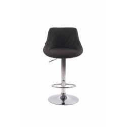Ensemble de 2 tabourets de bar en tissu Lazio C gris foncé