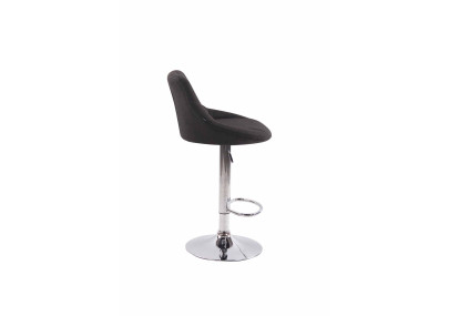 Ensemble de 2 tabourets de bar en tissu Lazio C gris foncé