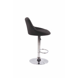 Ensemble de 2 tabourets de bar en tissu Lazio C gris foncé