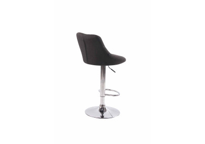 Ensemble de 2 tabourets de bar en tissu Lazio C gris foncé