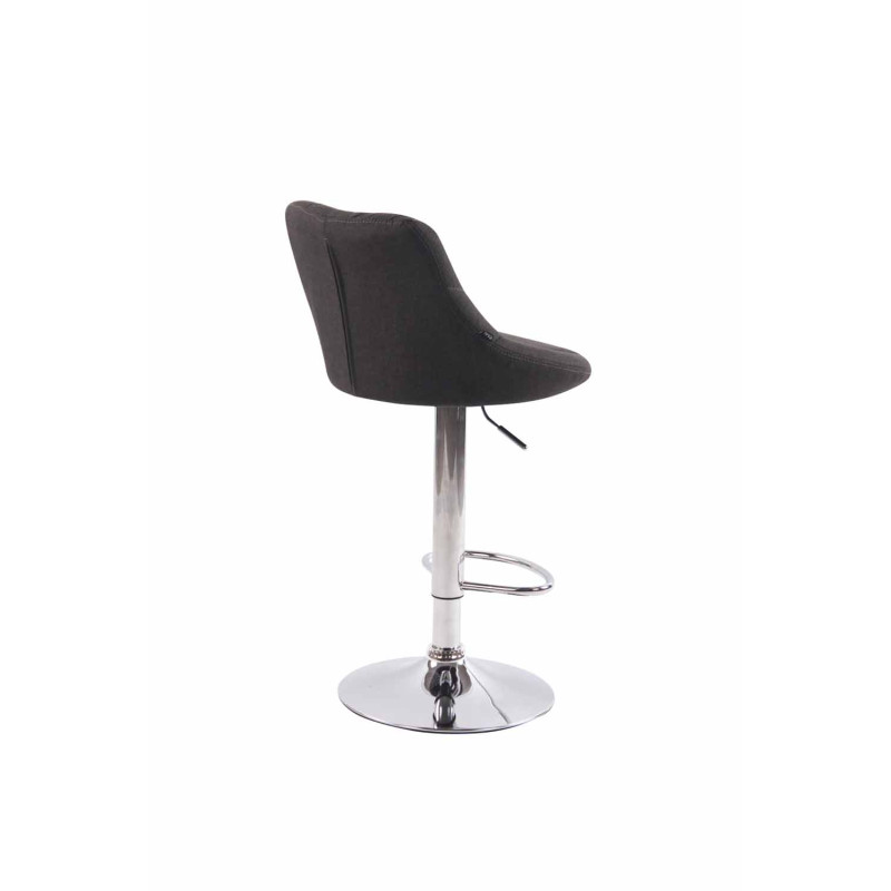 Ensemble de 2 tabourets de bar en tissu Lazio C gris foncé