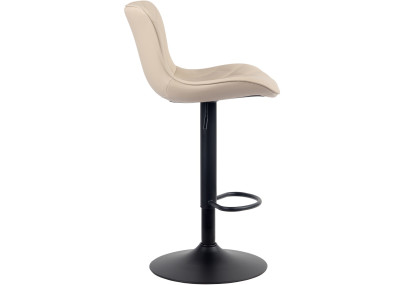 Tabouret de bar Linus en similicuir crème