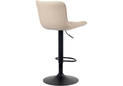 Tabouret de bar Linus en similicuir crème