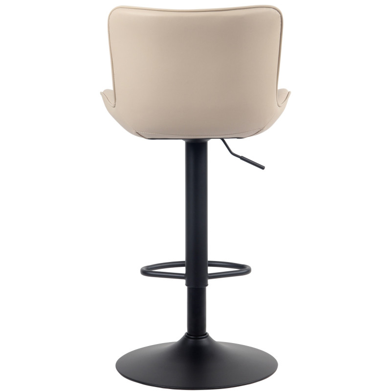 Tabouret de bar Linus en similicuir crème